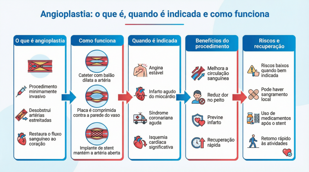 Pessoas com dor no peito ao fazer esforço podem precisar deste procedimento