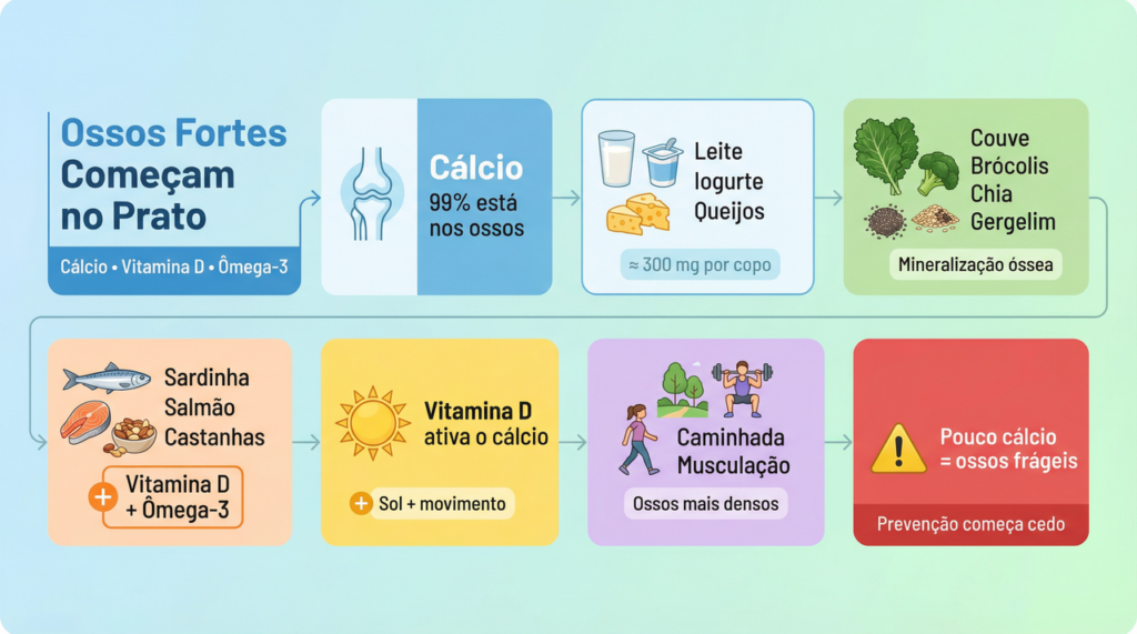 Esses alimentos do dia a dia ajudam a manter seus ossos fortes e ainda previnem problemas