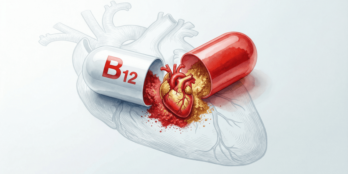 Que efeito a vitamina B12 tem sobre o coração?