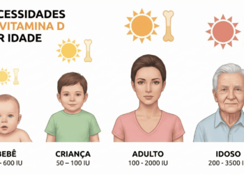 Qual a quantidade diária de vitamina D necessária de acordo com a sua idade?