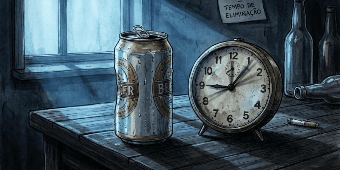 Quanto tempo leva para a concentração de álcool no sangue retornar a zero depois de beber uma cerveja?