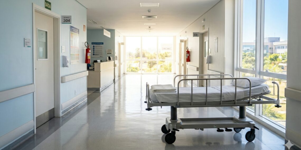 Corredor de hospital simboliza o tratamento que permitiu a pacientes com anemia falciforme viver sem dor após anos de sofrimento.