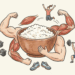 Qual é um alimento com baixo teor de gordura, mas rico em proteínas, que ajuda a construir massa muscular sem ganho de peso?
