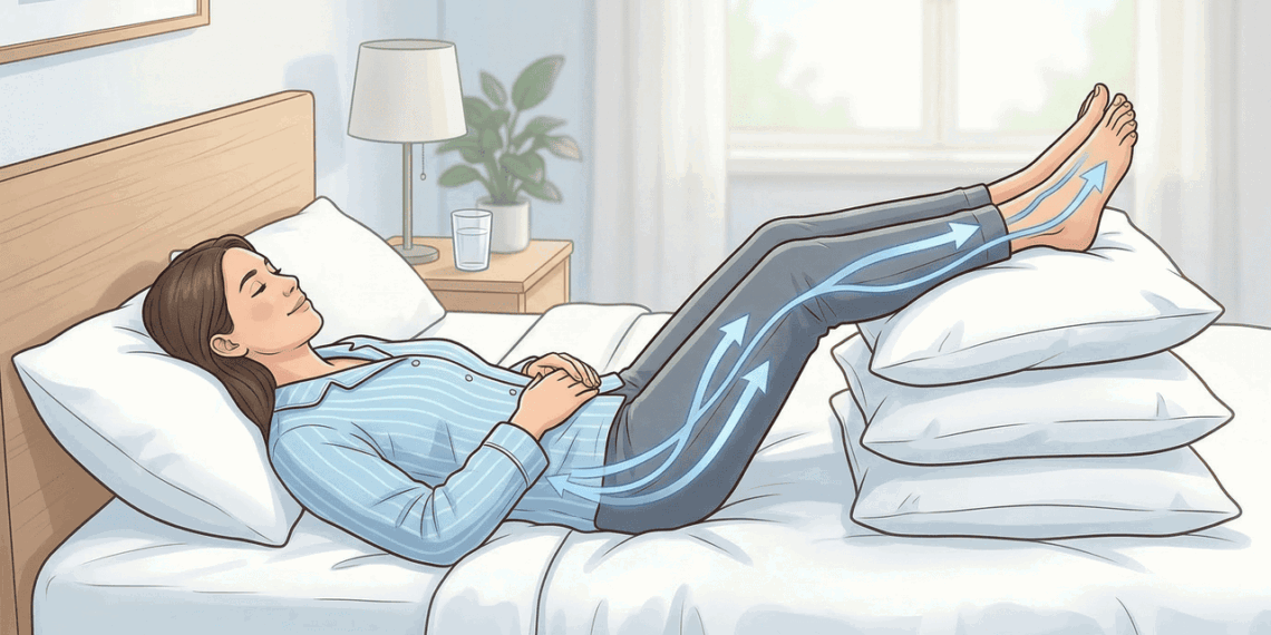 Por que levantar os pés antes de dormir faz diferença no inchaço das pernas