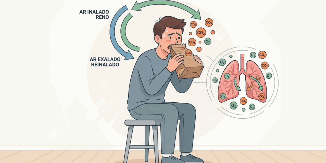 Será que o truque de respirar dentro de um saco de papel para parar a ansiedade realmente funciona?