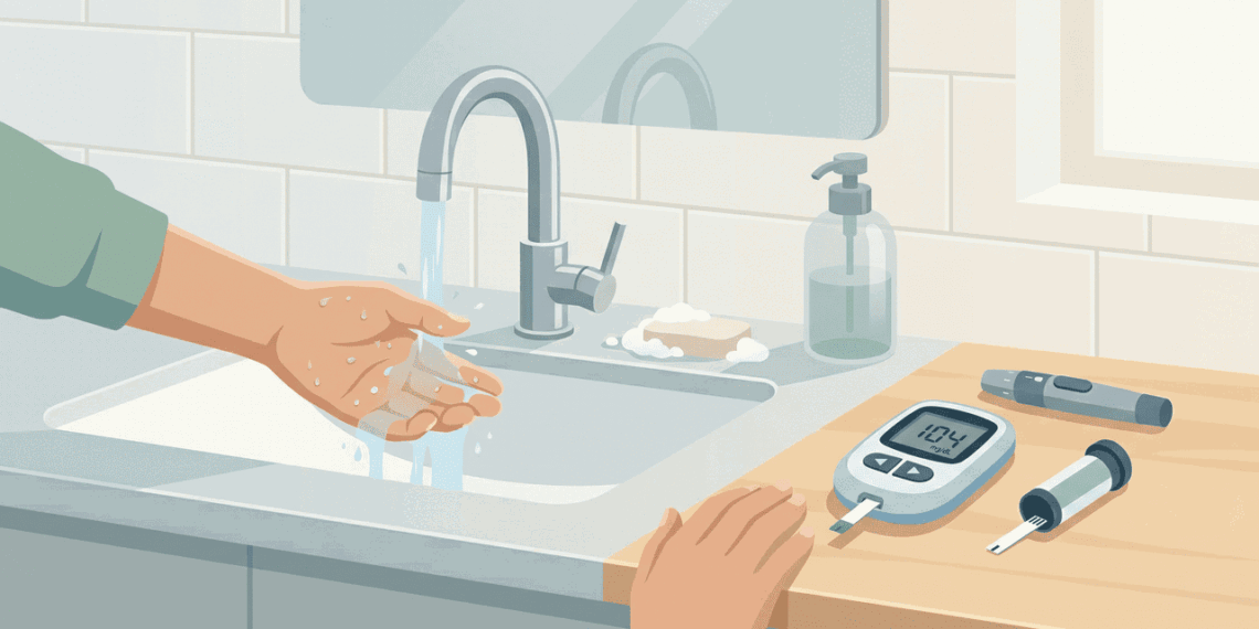 Como medir a glicemia em casa corretamente e por que a higienização do dedo é fundamental