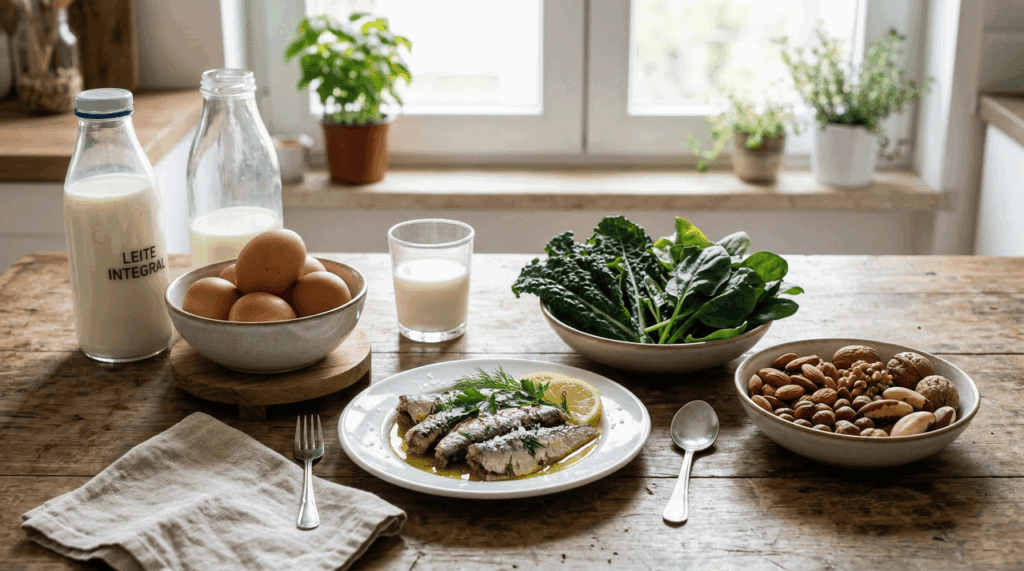 Alimentos que fortalecem os ossos e ajudam a prevenir quedas após os 60 anos