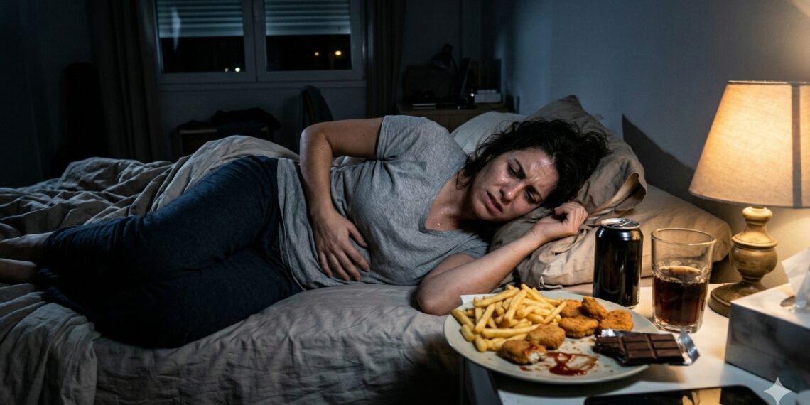 Alguns alimentos consumidos à noite podem piorar o refluxo e prejudicar o sono
