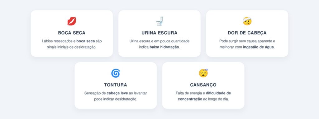 Sinais de desidratação que vão muito além da sede