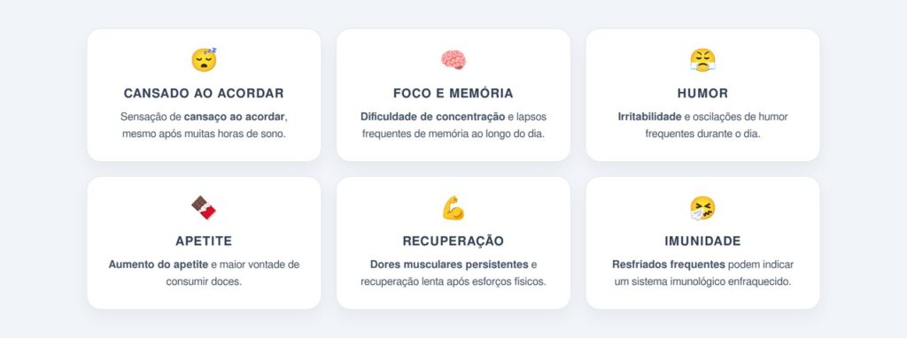 Sinais de que o sono profundo está prejudicado