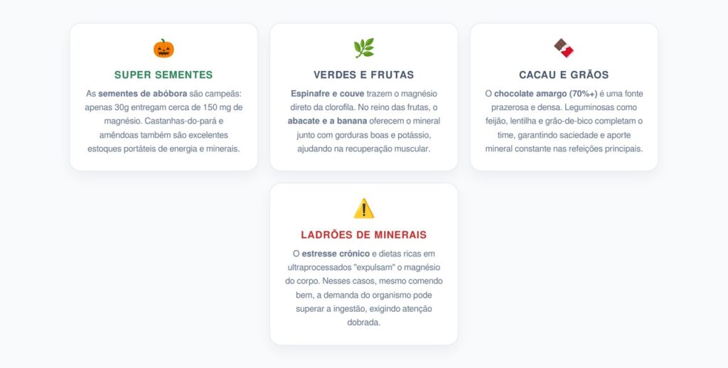 Magnésio no Prato: Fontes Naturais para o Dia a Dia