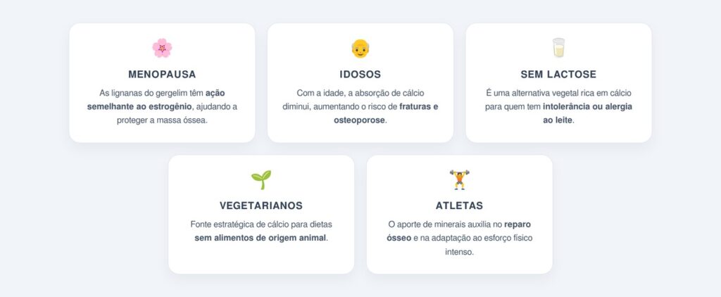 Quem mais se beneficia do consumo regular de gergelim?