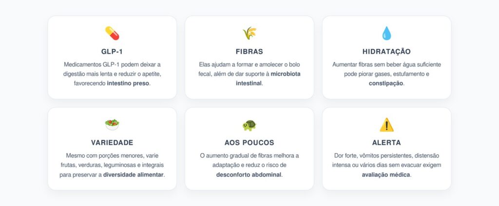 Fibras no Uso de GLP-1: Como Evitar Constipação e Proteger a Diversidade Alimentar