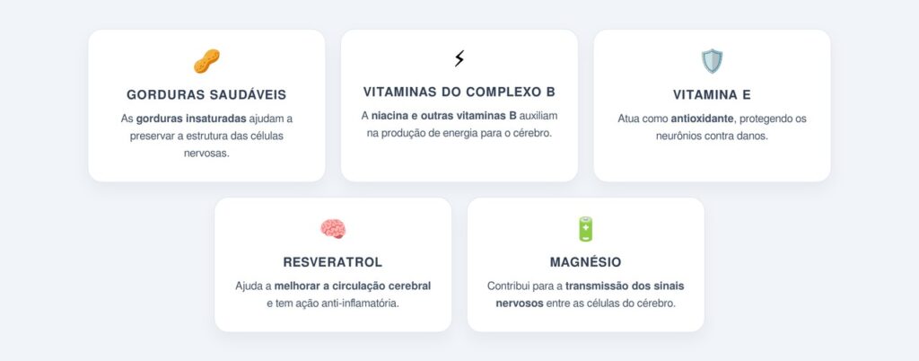 Nutrientes do amendoim que beneficiam as funções cerebrais