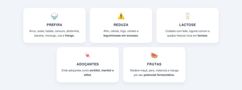 Quais alimentos preferir e quais reduzir?