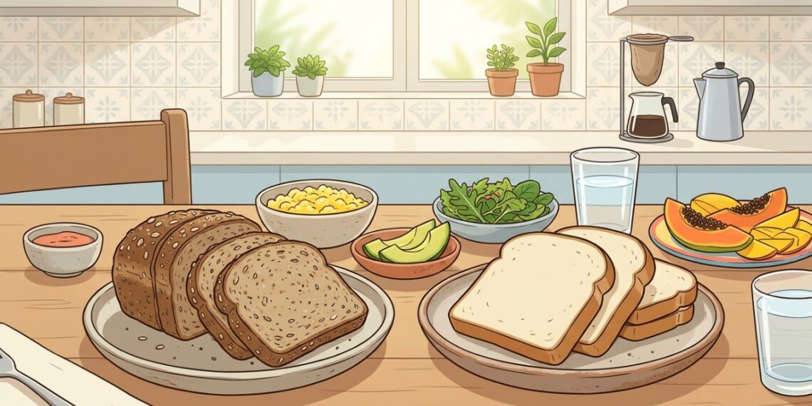 O que acontece com a glicemia quando o pão branco é trocado por pão integral