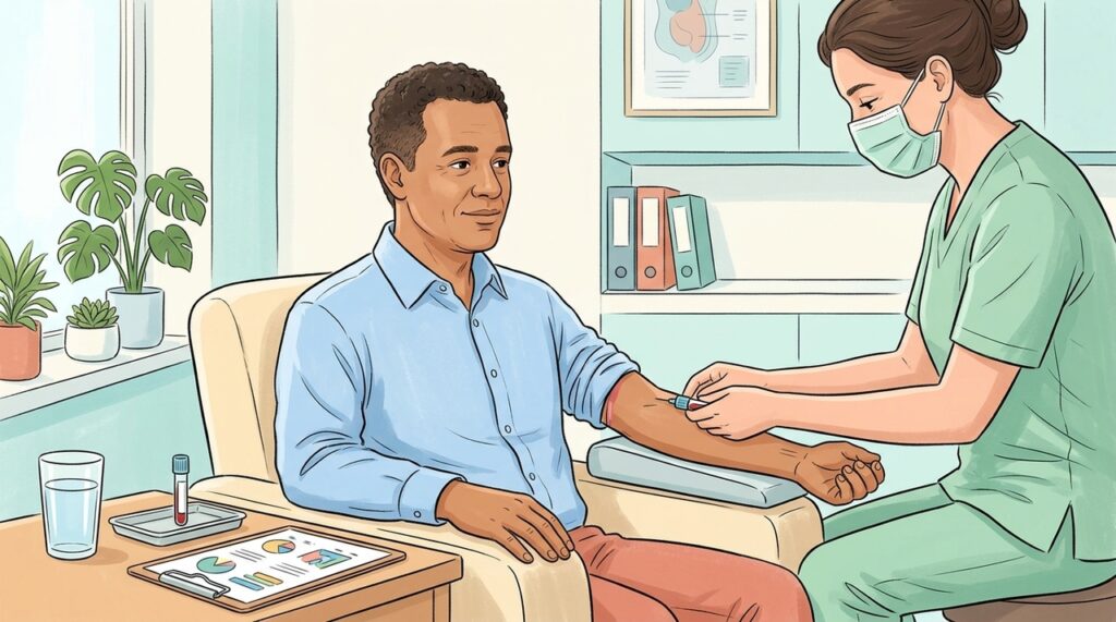 Com que frequência se deve fazer um exame de sangue?