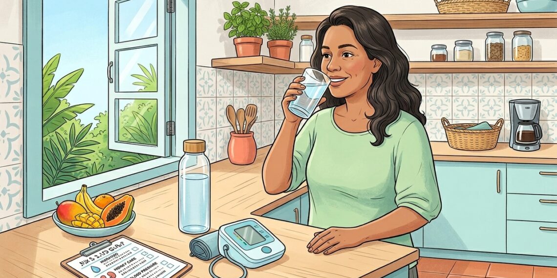 Como o consumo de água afeta a função dos rins e a pressão arterial
