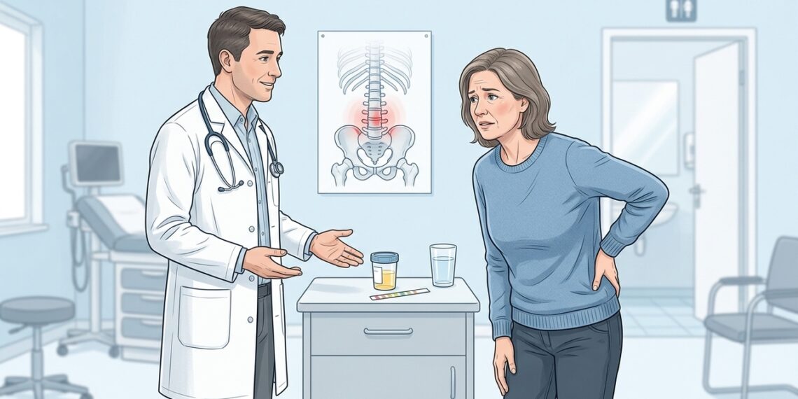 Dor nas costas com alteração urinária: o sinal que não deve ser tratado como postura ruim