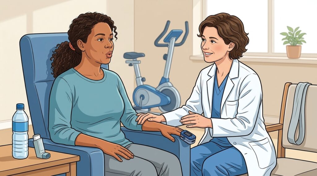 Como aliviar os sintomas persistentes da DPOC, como falta de ar, tosse com catarro ou chiado no peito
