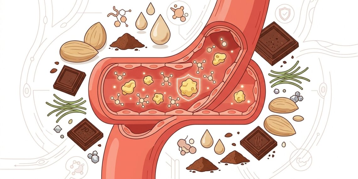 Como as amêndoas e o chocolate amargo afetam o colesterol, segundo a ciência