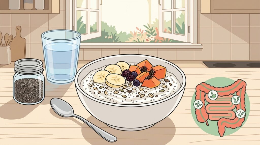 Como a chia e o iogurte natural afetam a saúde intestinal, segundo a ciência