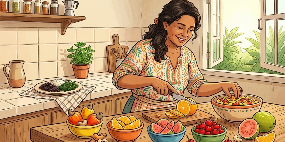 Qual tem mais vitamina C, a laranja ou o caju?