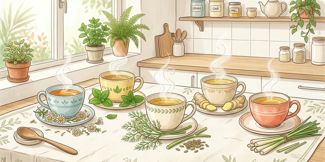 5 chás tradicionais que ajudam a aliviar desconfortos digestivos e a relaxar o corpo