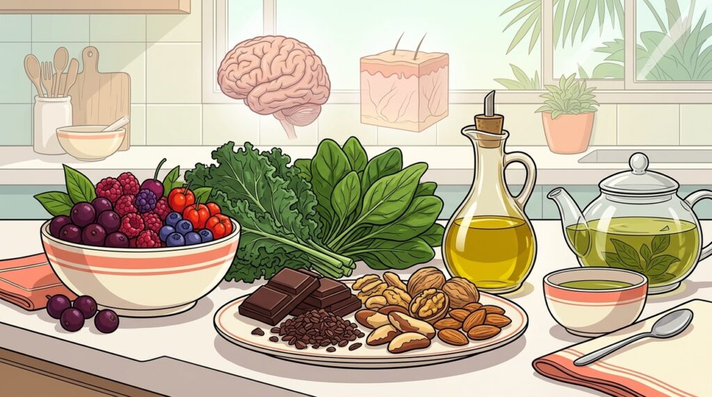 6 alimentos antioxidantes que ajudam a proteger a pele e o cérebro