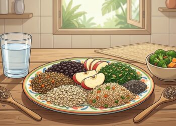O que acontece com o intestino quando a alimentação combina diferentes tipos de fibras