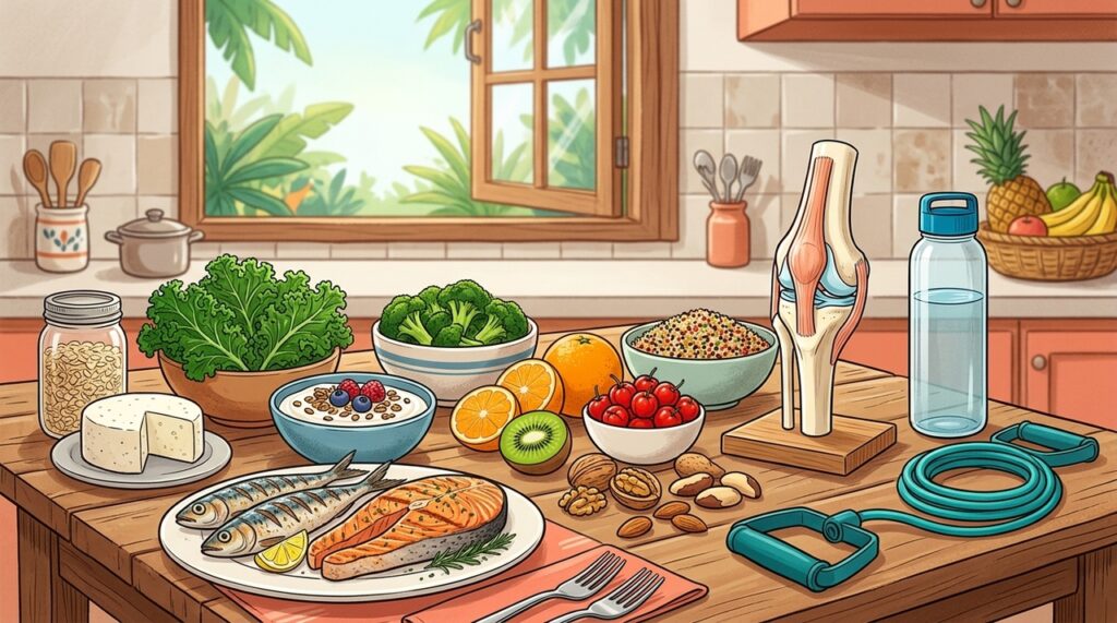Quais alimentos ajudam a fortalecer as articulações e a reduzir o desgaste?