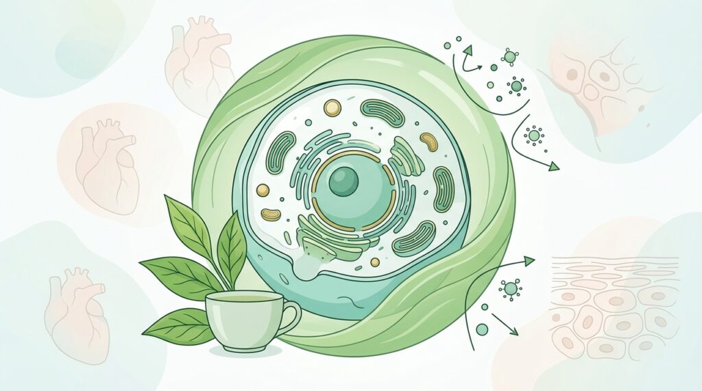 Como o chá-verde ajuda a proteger as células do envelhecimento?