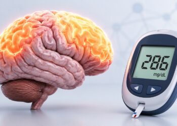 Estudo mostra que o cérebro de pessoas com diabetes tipo 2 precisa de mais esforço para manter o mesmo desempenho cognitivo.