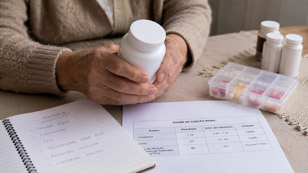 Antes de suplementar, é importante avaliar saúde renal, medicamentos e causas comuns de esquecimento.