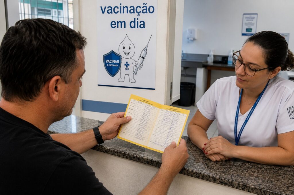 Conferir a caderneta é uma forma simples de manter a proteção individual e coletiva.