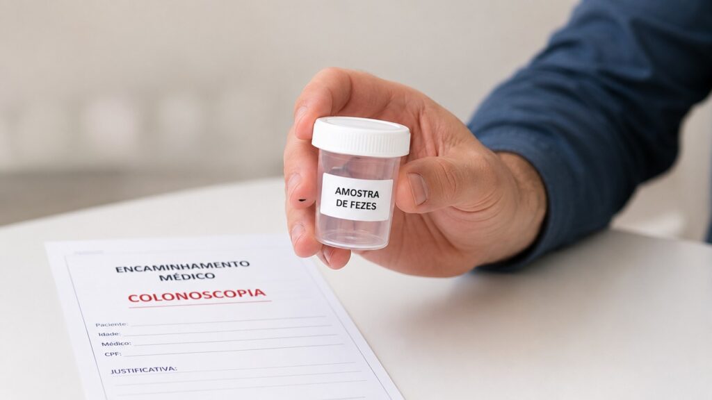 Testes de fezes e colonoscopia ajudam a investigar alterações antes que sintomas persistentes avancem.