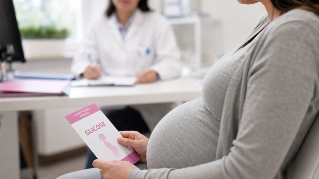 O acompanhamento no pré-natal ajuda a ajustar alimentação, exames e tratamento no momento certo.