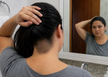 Manchas escuras e espessas no pescoço podem ser um sinal externo de alteração na insulina.