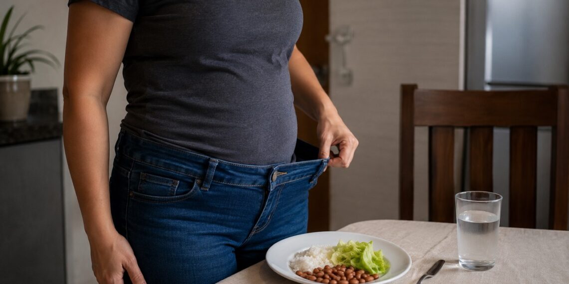 O inchaço abdominal no fim do dia pode estar ligado à fermentação de certos alimentos no intestino.
