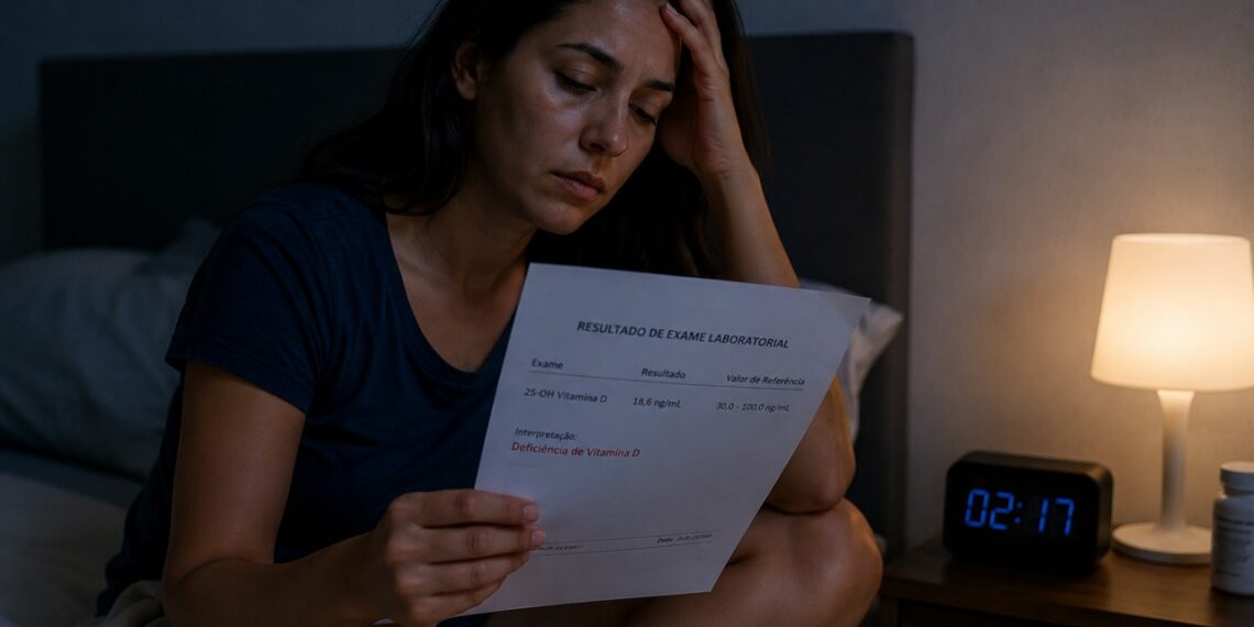 Sono quebrado frequente pode justificar investigar vitamina D, mas sem tratar o exame como única resposta.