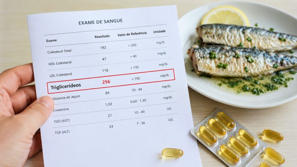 A escolha entre peixe e cápsula deve considerar o valor dos triglicerídeos e a orientação profissional.