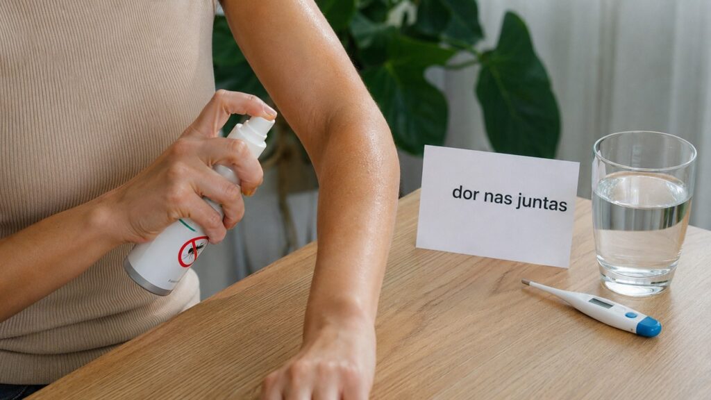 A proteção contra mosquitos e a atenção à dor articular ajudam a reconhecer sinais de alerta.