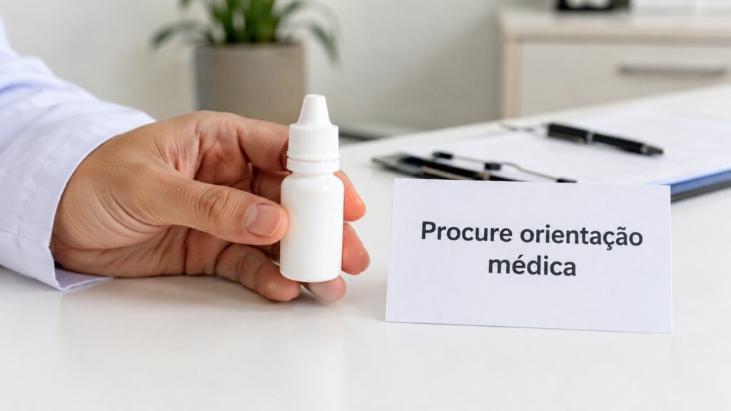 Evitar automedicação e buscar orientação ajuda a diferenciar irritação comum de sinal de alerta.