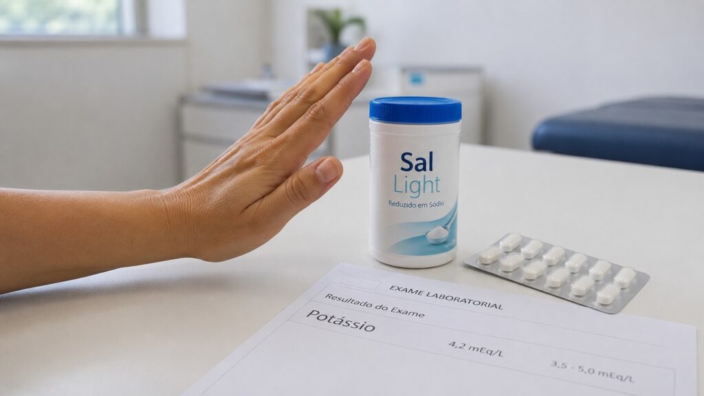 Pessoas com risco de potássio alto devem buscar orientação antes de usar sal light.