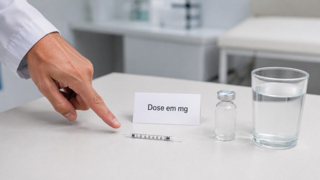 Confirmar a dose exata e a forma de aplicação ajuda a reduzir riscos antes do uso.