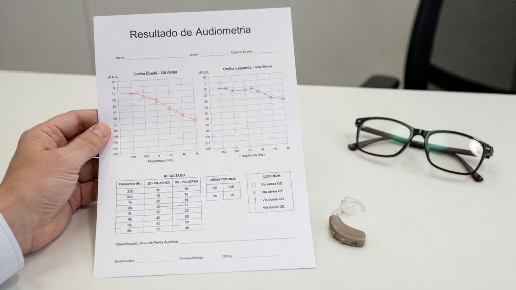 A avaliação auditiva ajuda a identificar quando o aparelho pode melhorar autonomia e participação social.