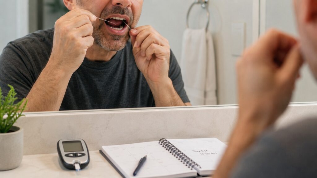 Cuidar da gengiva também pode fazer parte de uma estratégia melhor para controlar o diabetes.