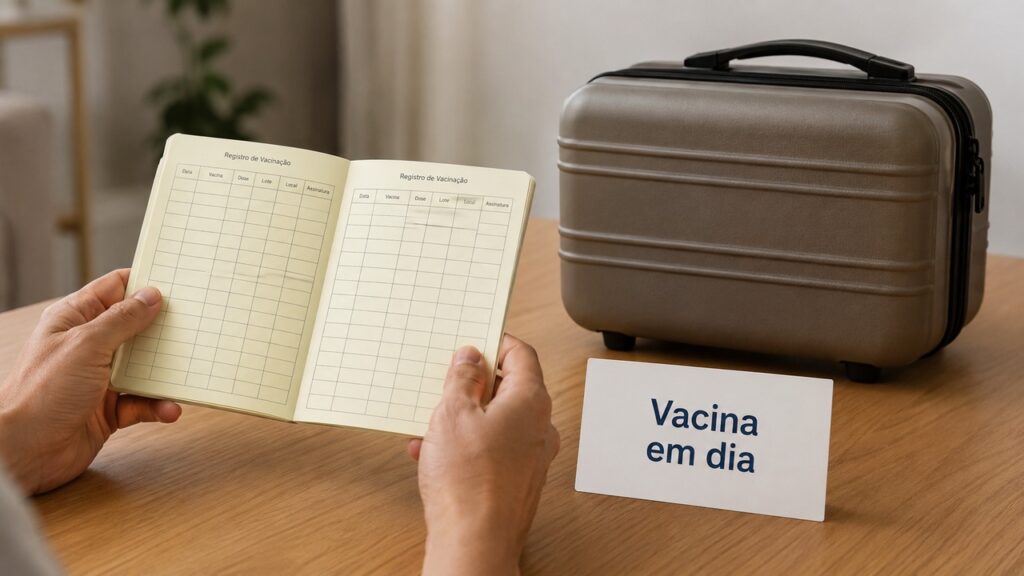A caderneta atualizada é parte essencial do cuidado antes de viajar para fora do país.