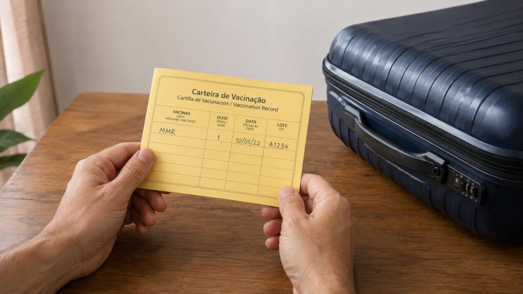 Antes de viajar, o registro vacinal ajuda a confirmar se a proteção está completa.