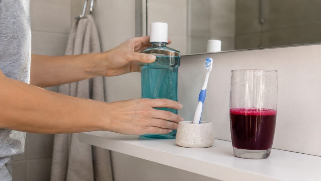 Evitar enxaguantes antibacterianos sem orientação pode ajudar a preservar bactérias orais importantes para o metabolismo do nitrato.